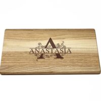 Frühstücksbrettchen - Schneidebrett Nussbaum - Mit Monogramm & Name - Personalisierbar - 26 x 15 x 1 – Bild 2