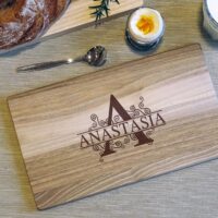 Frühstücksbrettchen - Schneidebrett Nussbaum - Mit Monogramm & Name - Personalisierbar - 26 x 15 x 1 – Bild 5