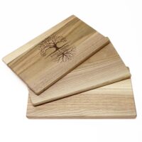Frühstücksbrettchen - Schneidebrett Nussbaum - Für Paare - Tree of Life - Personalisierbar - 26 x 15 x 1 – Bild 2