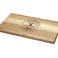 Frühstücksbrettchen - Schneidebrett Nussbaum - Für Paare - Tree of Life - Personalisierbar - 26 x 15 x 1 – Bild 4