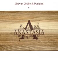Frühstücksbrettchen - Schneidebrett Nussbaum - Mit Monogramm & Name - Personalisierbar - 26 x 15 x 1 – Bild 8
