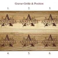Frühstücksbrettchen - Schneidebrett Nussbaum - Mit Monogramm & Name - Personalisierbar - 26 x 15 x 1 – Bild 7