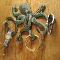 Hakenleiste Krake Oktopus Gusseisen Shabby Chic Antik Style – Bild 3