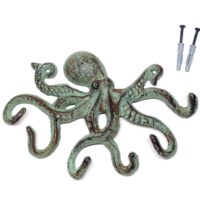 Hakenleiste Krake Oktopus Gusseisen Shabby Chic Antik Style – Bild 5