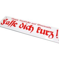 Emaille Schild - Fasse dich kurz - Historisch - Altdeutsche Schrift – Bild 6
