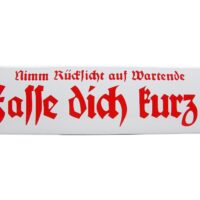 Emaille Schild - Fasse dich kurz - Historisch - Altdeutsche Schrift – Bild 5