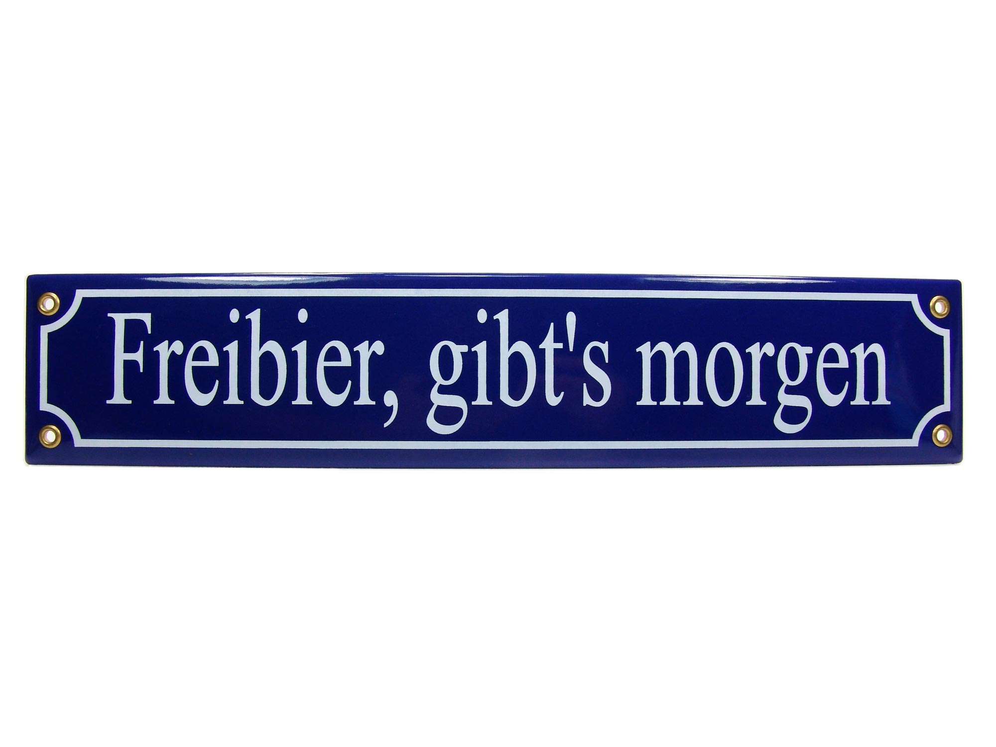 Calamita Da Frigorifero Empireposter "Freibier Gibt Es Morgen" - Lamiera Goffrata 9x7 Cm, Originale E Divertente Per Birrai