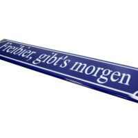 Emaille Schild - Freibier, gibts morgen - Historisch - Strassenschild – Bild 5