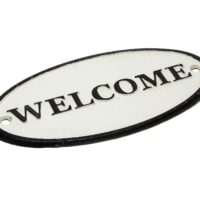 Schild - Welcome - Gusseisen Antik & Used Look – Bild 3