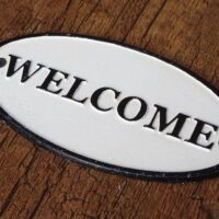Schild - Welcome - Gusseisen Antik & Used Look – Bild 2