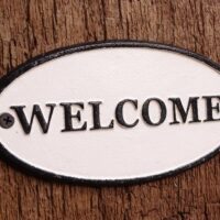 Schild - Welcome - Gusseisen Antik & Used Look – Bild 4