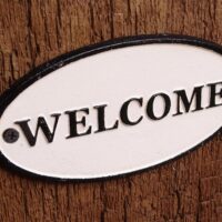 Schild - Welcome - Gusseisen Antik & Used Look – Bild 6