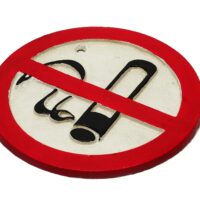 Verbotsschild - Rauchen verboten Symbol - Gusseisen Antik & Used Look – Bild 2