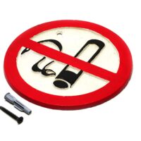 Verbotsschild - Rauchen verboten Symbol - Gusseisen Antik & Used Look – Bild 4