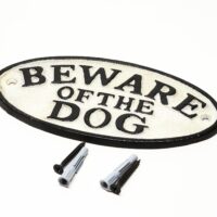 Warnschild - Beware of the Dog - Gusseisen Antik & Used Look – Bild 2