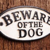 Warnschild - Beware of the Dog - Gusseisen Antik & Used Look – Bild 5