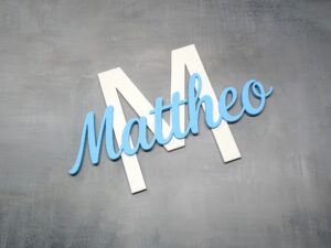 Personalisiertes 3D-Namensschild Kinderzimmer – Namensschild mit Buchstabe & Name - Größe M 19cm
