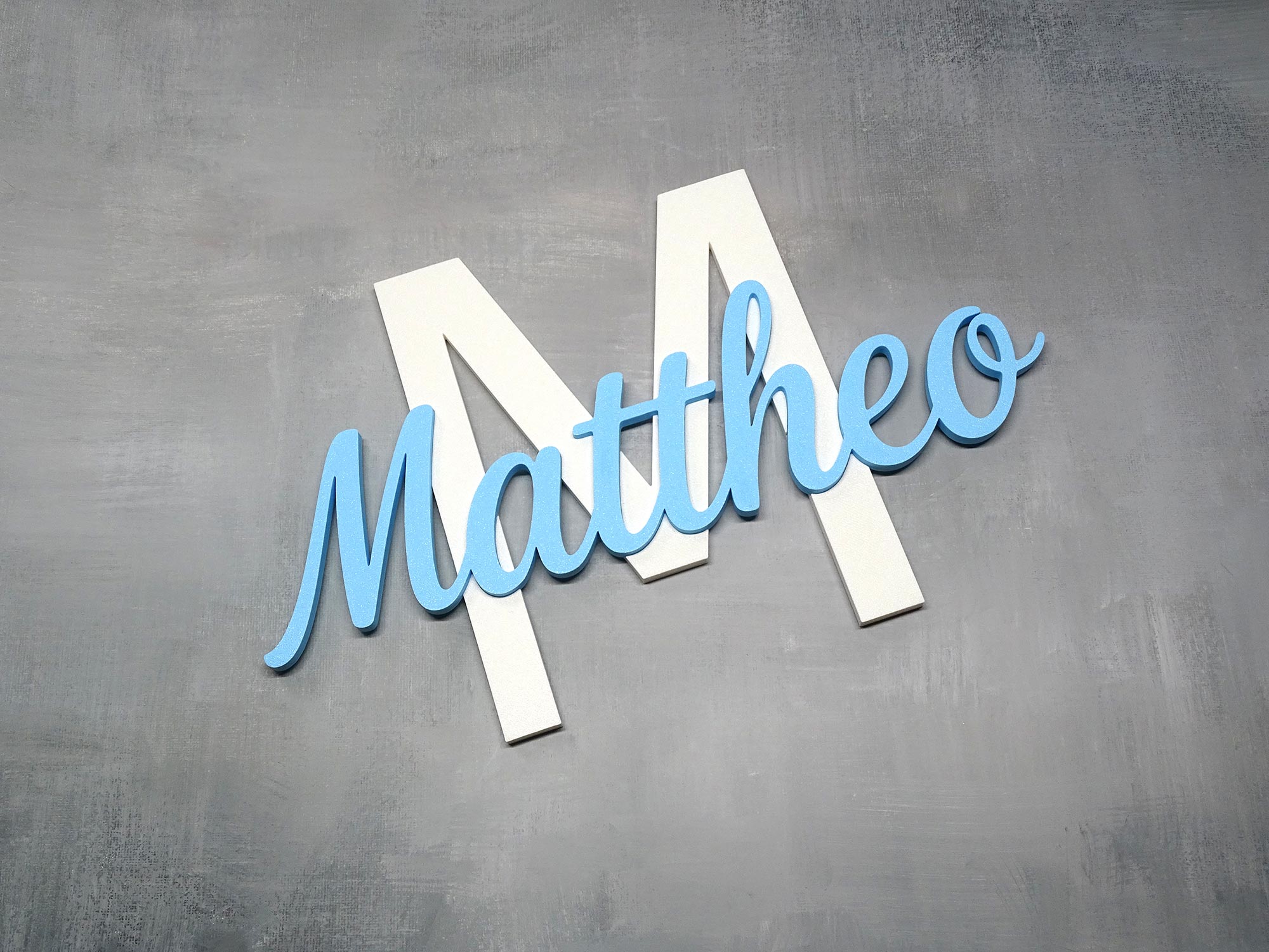 Personalisiertes 3D-Namensschild Kinderzimmer – Namensschild mit Buchstabe & Name - Größe M 19cm