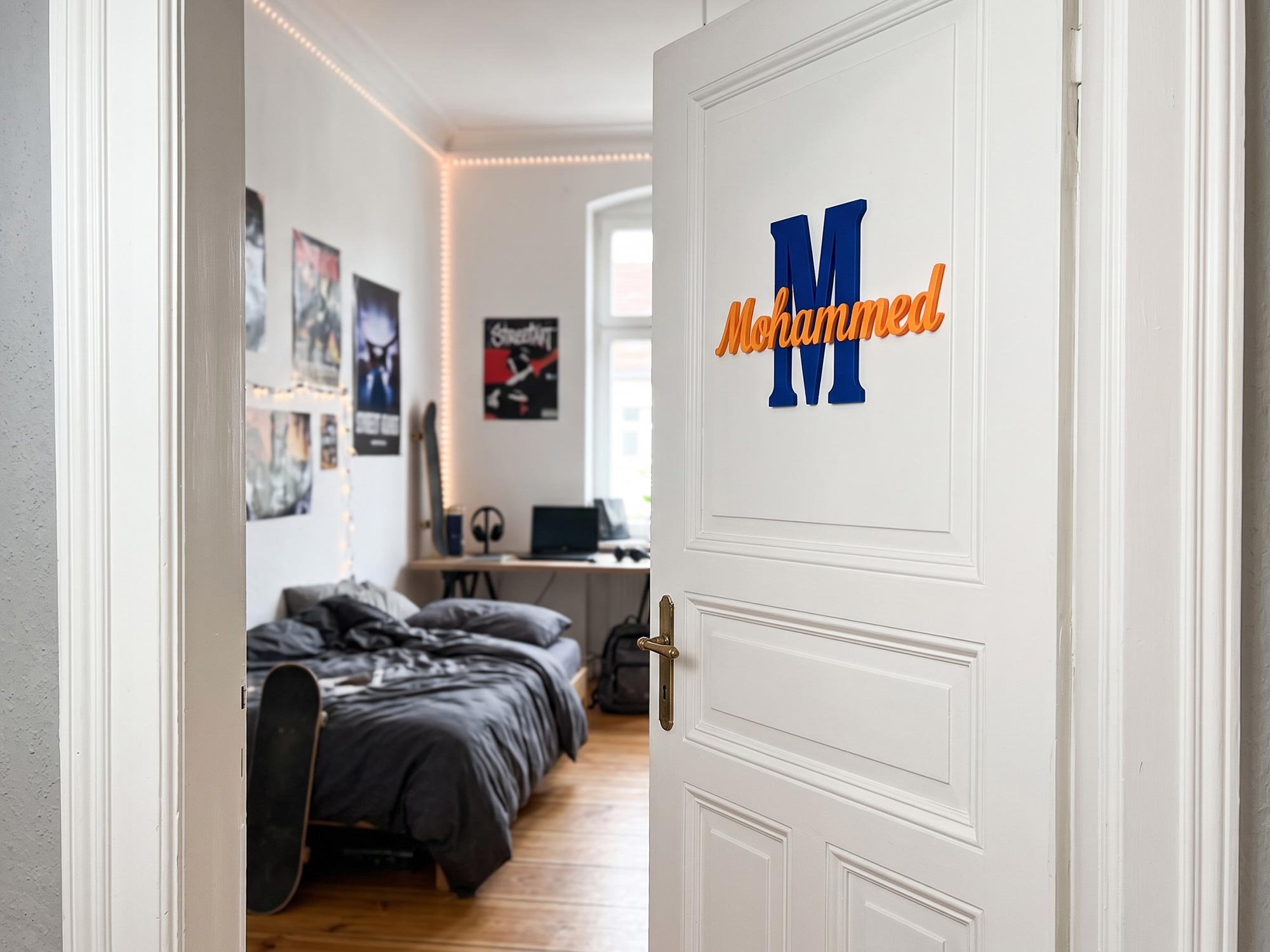 Personalisiertes 3D-Namensschild Kinderzimmer – Namensschild mit Buchstabe & Name - Größe M 19cm – Bild 2
