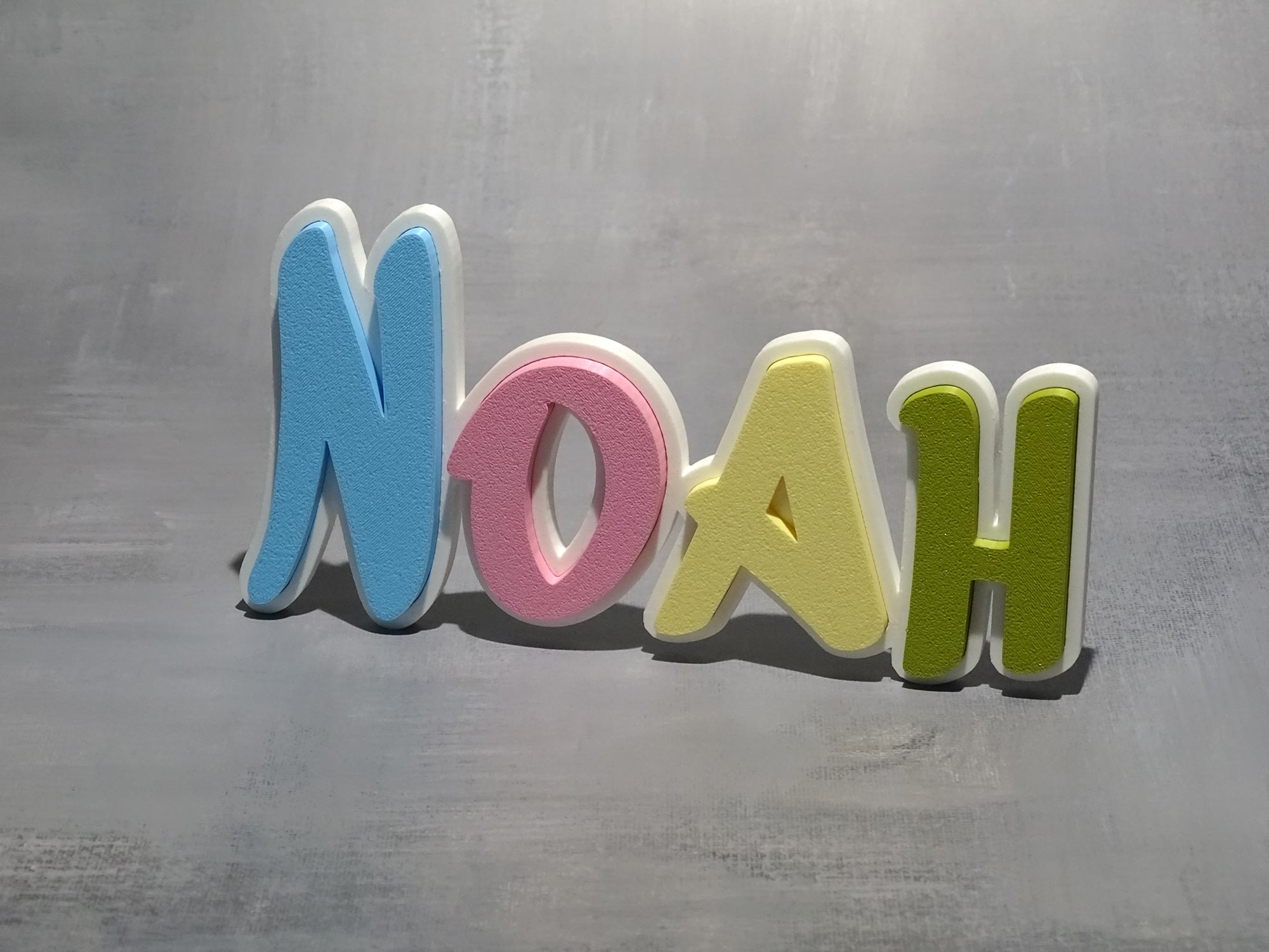 Personalisiertes 3D-Namensschild - Kontur – Wand- oder Türsschild mit Ihrem Namen - Größe M – Bild 7