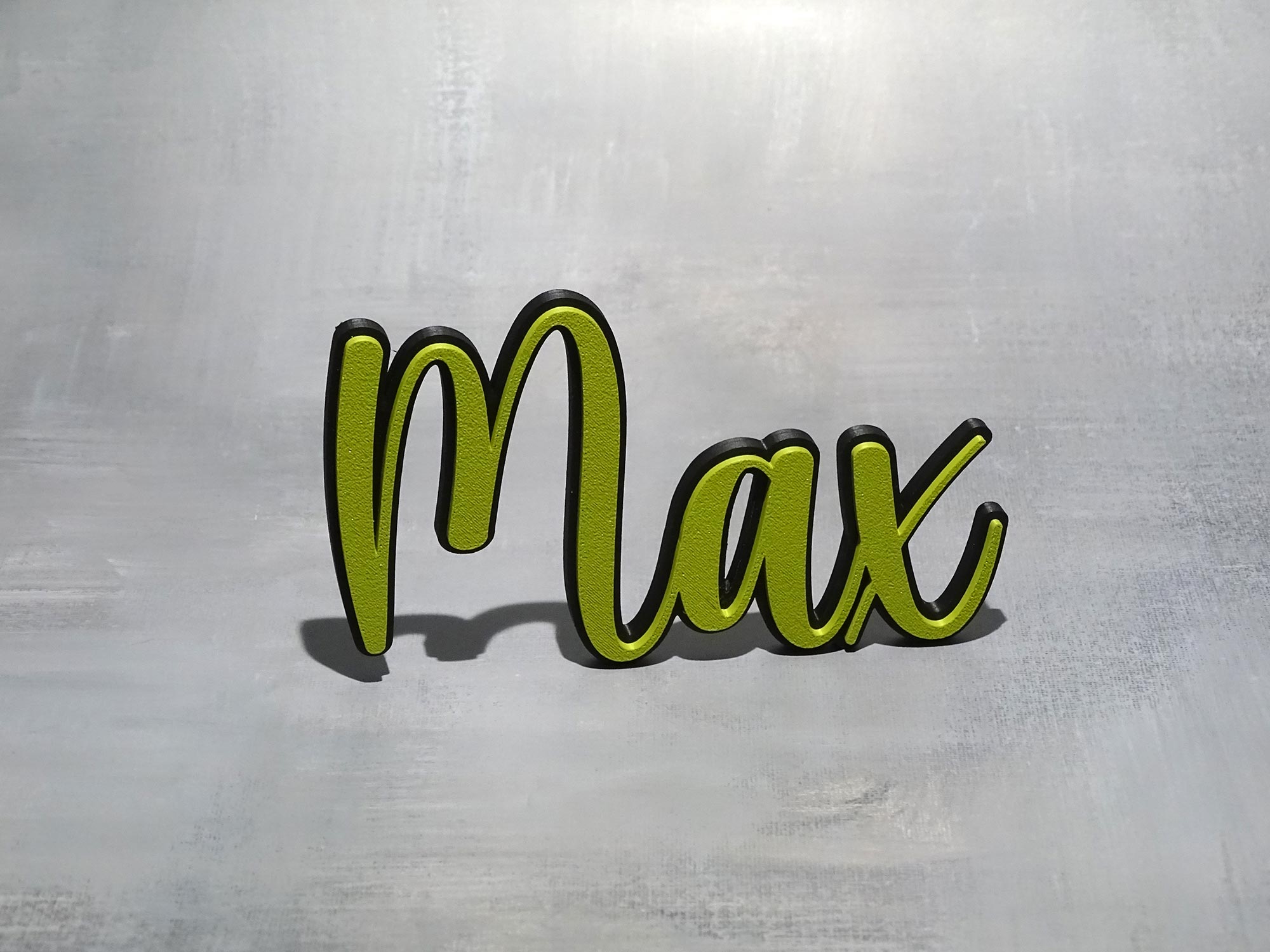 Personalisiertes 3D-Namensschild - Kontur – Wand- oder Türsschild mit Ihrem Namen - Größe M – Bild 4